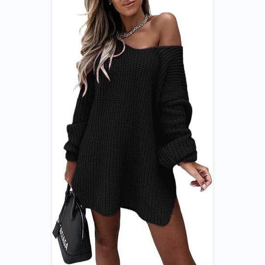 Damen Oversized Strickkleid EB