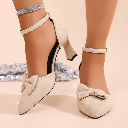 Damen elegante Sling-Pumps mit decorative Schleifenverzierung EB