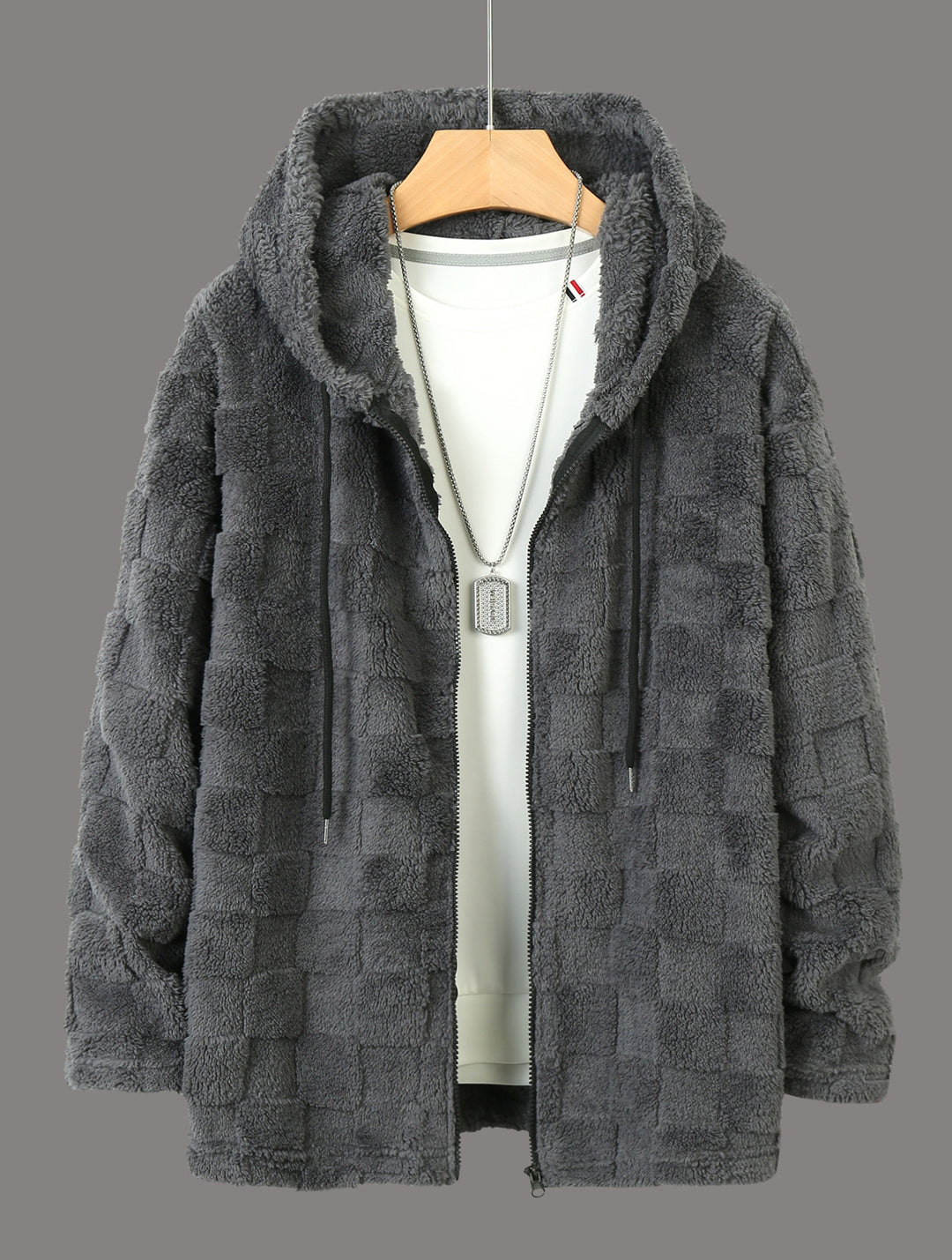 Herren Fleecejacke mit strukturiertem Design und praktischem Reißverschluss EB
