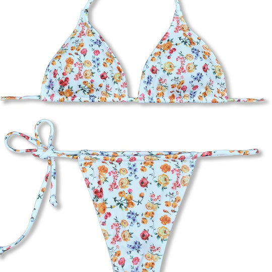 Damen Blumenmuster Bikini EB