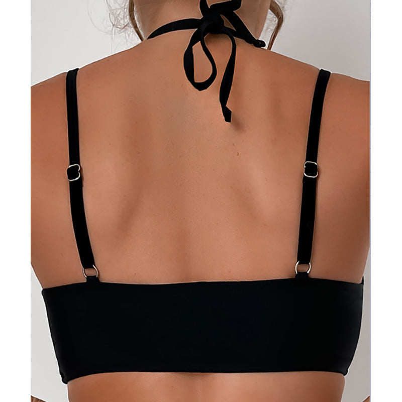 Damen Sport-Bikini Oberteil mit modischem Mesh-Detail EB
