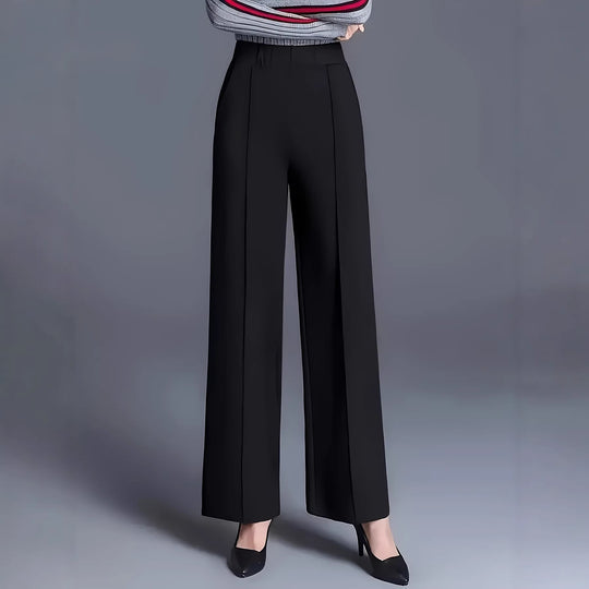 Damen Weite Hochbund-Hose mit eleganten Bügelfalten EB