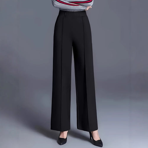 Damen Weite Hochbund-Hose mit eleganten Bügelfalten EB