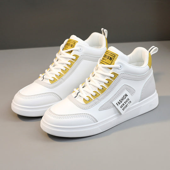 Damen modische High-Top Sneakers mit innovativer Schnürtechnologie und rutschfester Sohle EB