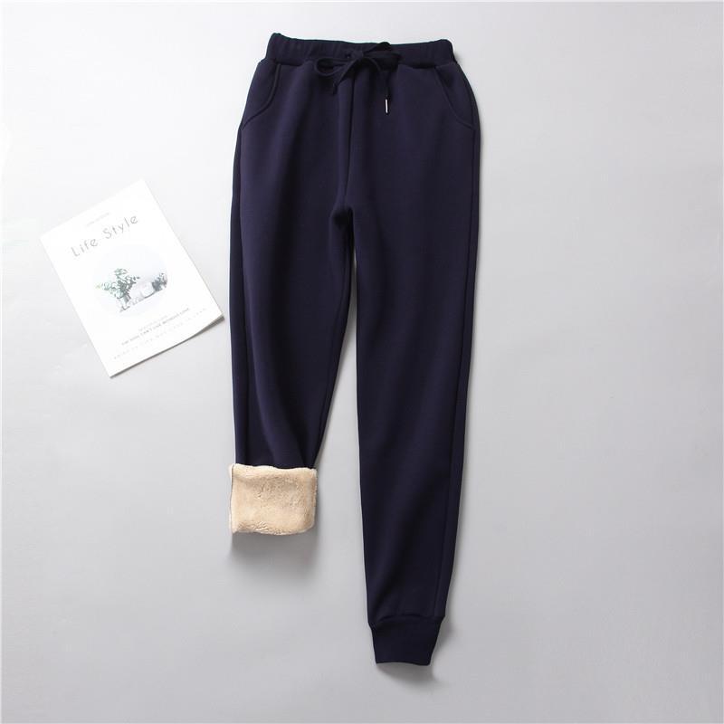 Damen nan gefütterte Therm-Jogginghose mit Kordelzug, seitlichen Eingrifftaschen und schmalem Bein EB