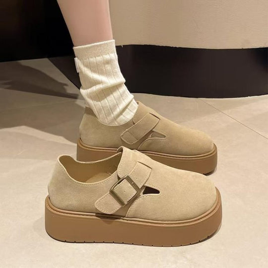Damen Komfortable Clogs mit modischem Schnallenverschluss EB