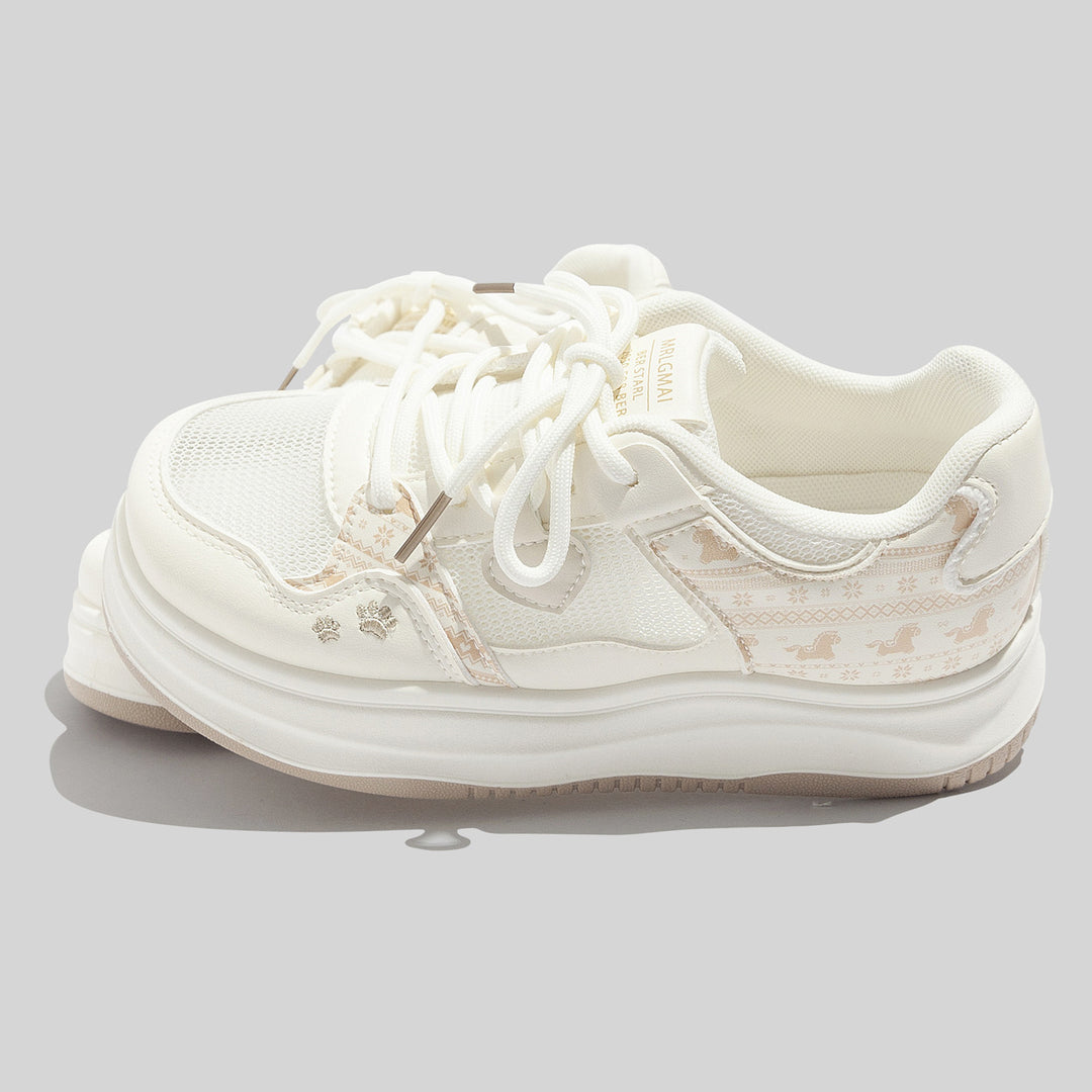 Damen Atmungsaktive Sneakers mit innovativem Komfortsystem und elastischen Schnürsenkeln EB