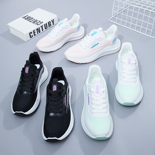 Damen Leichte und flexible Lauf-Sneaker mit atmungsaktiver Mesh-Oberfläche EB