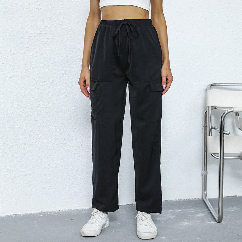 Damen Cargo-Hose mit verstellbarem Bund und praktischen Seitentaschen EB