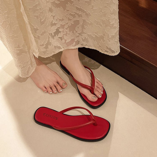 Damen modische Flip-Flops mit komfortablem Fußbett und raffiniertem Riemen EB