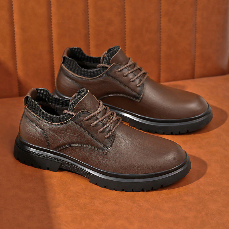 Herren Elegante Schnürschuhe mit rutschfester Sohle und atmungsaktivem Innenfutter EB
