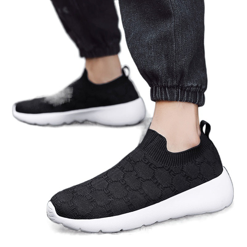 Damen Bequeme Strick-Sneaker mit elastischem Kragen EB