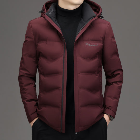 Herren Steppjacke mit Kapuze und schlanker Thermofütterung EB