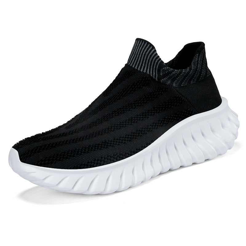 Damen Atmungsaktive Slip-On Sneakers mit elastischem Schaft und dämpfender Sohle EB