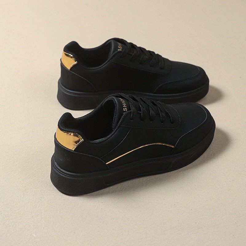 Damen Trendige Sneakers mit goldenen Akzenten EB