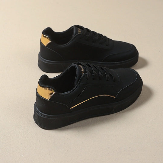 Damen Trendige Sneakers mit goldenen Akzenten EB