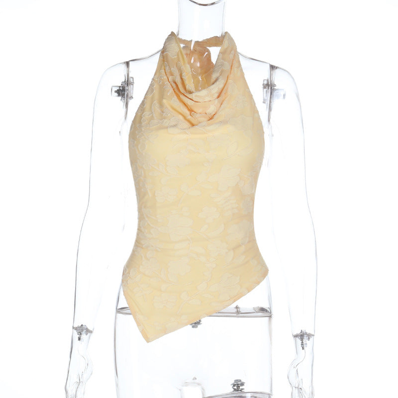 Damen blumenmuster Cowl-Top EB