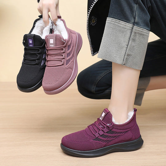 Damen Sportliche und warme Sneakers mit kuscheligem Innenfutter EB