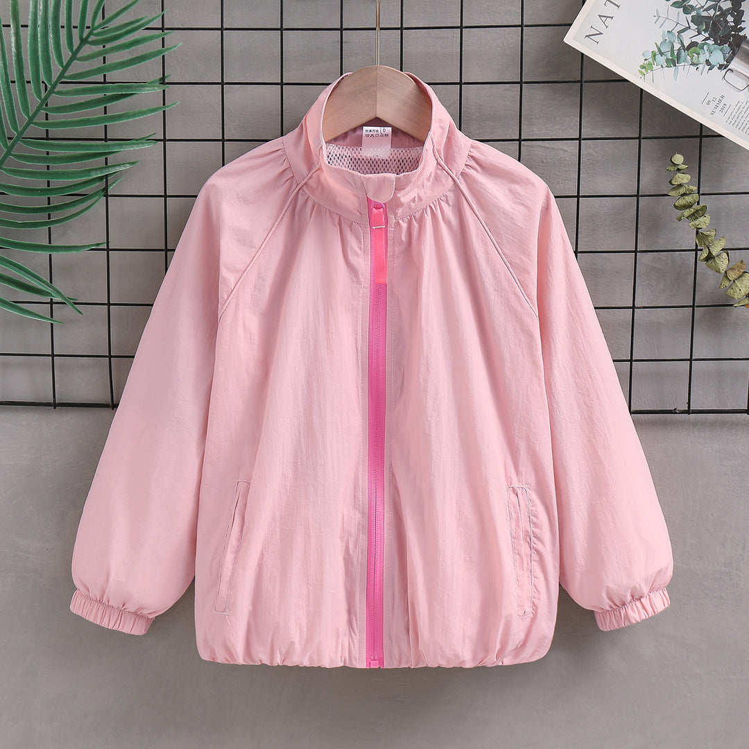 Damen nan leichte Übergangsjacke mit Stehkragen, Mesh-Futter und elastischen Bündchen R&B