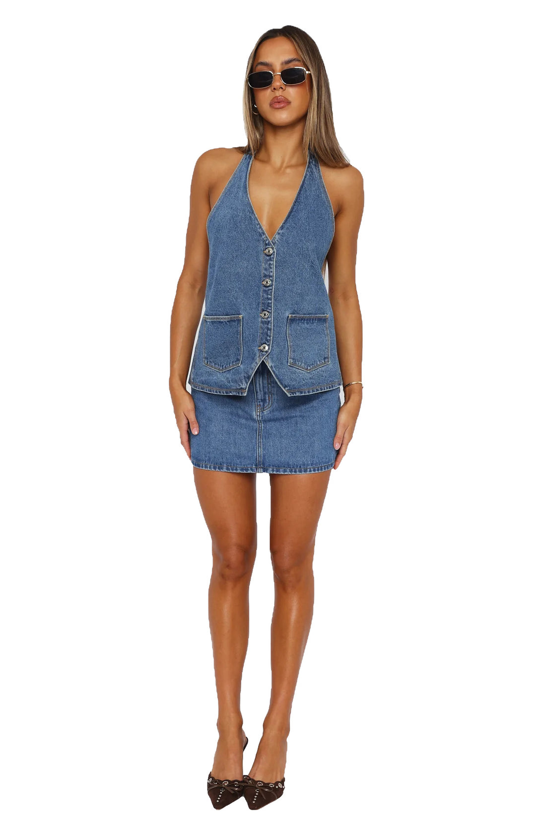 Damen Elegantes und lässiges Zweiteiler-Anzug-Set EB