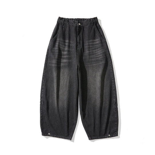 Herren nan extraweite Baggy-Jeans mit tiefem Schritt, relaxed Low-Crotch Schnitt und weitem Saum EB