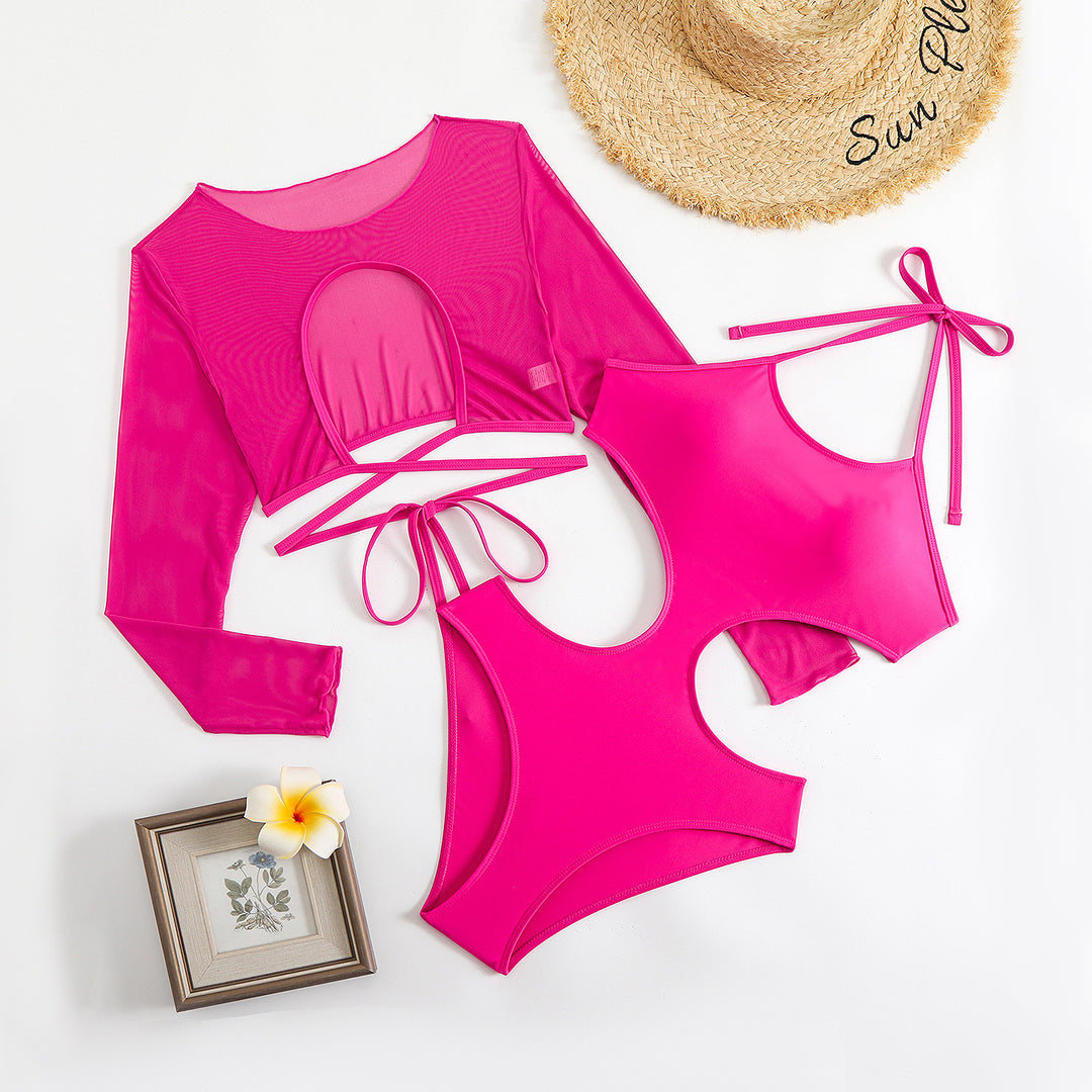 Damen Bikini-Set mit transparentem Oberteil und innovativem Schnitt EB