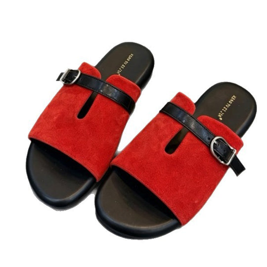 Damen modische Clogs mit modischen Riemchen und komfortablem Fußbett EB