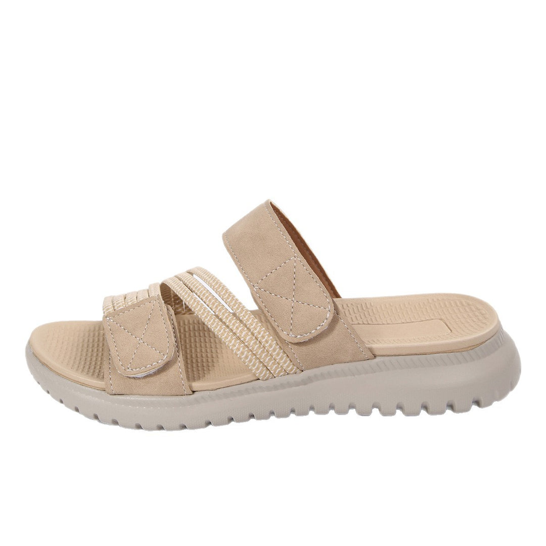 Damen moderne Freizeitsandalen mit verstellbarem Riemendesign und ergonomischer Sohle EB