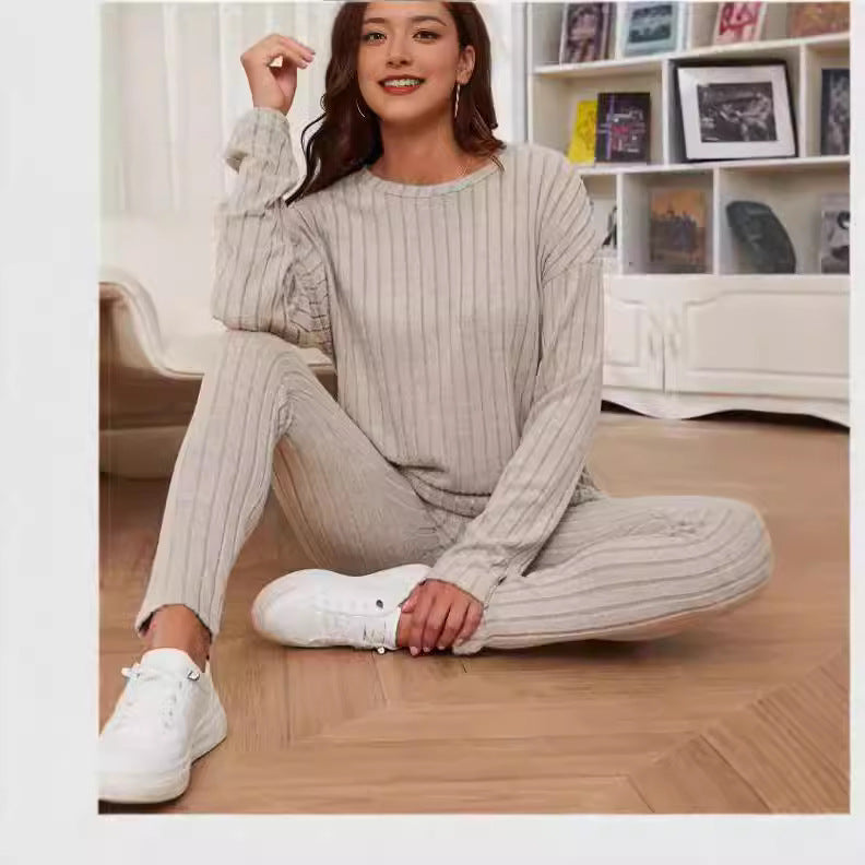 Damen bequeme Strickanzug EB