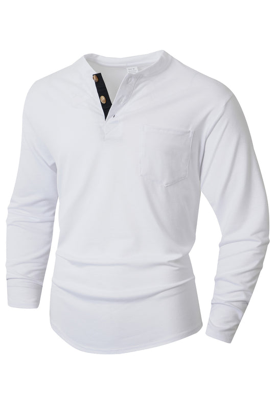 Herren langärmliges Henley-Shirt EB