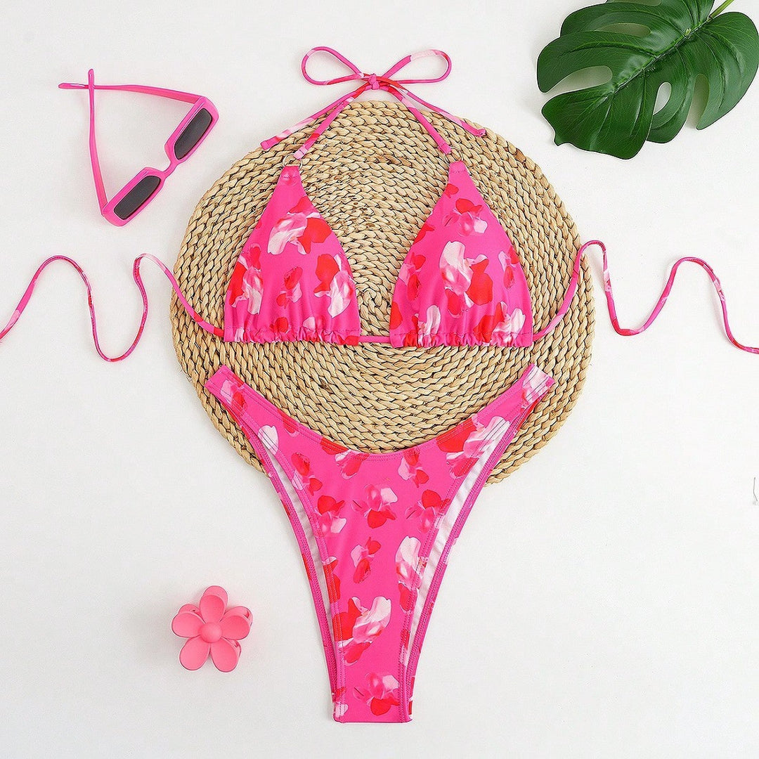 Damen Triangel-Bikini-Set mit floralem Design EB
