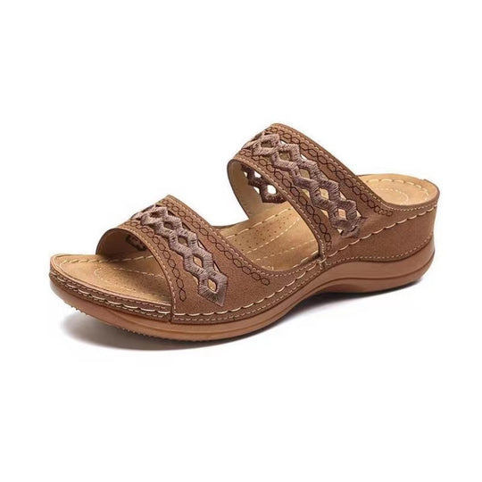 Damen Elegante Sandalen mit atmungsaktivem Obermaterial und verstellbaren Riemen EB