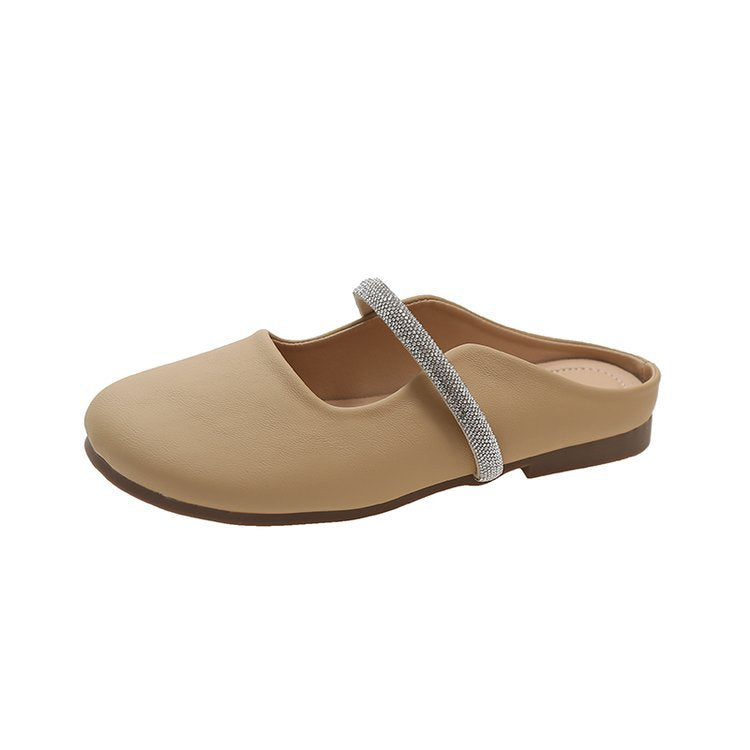 Damen elegante Mules mit funkelndem Riemen EB