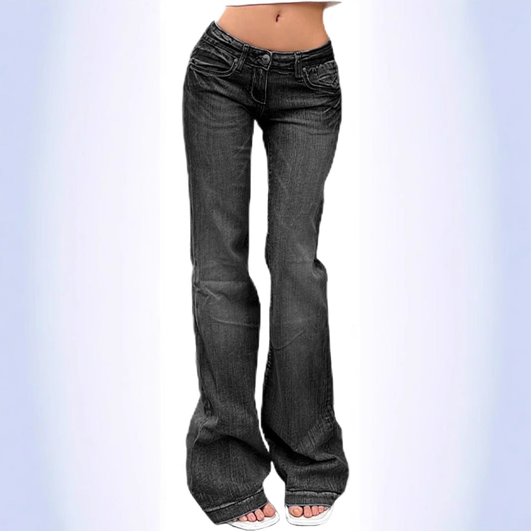Damen Bootcut-Jeans mit flexibler Passform und hohem Bund EB