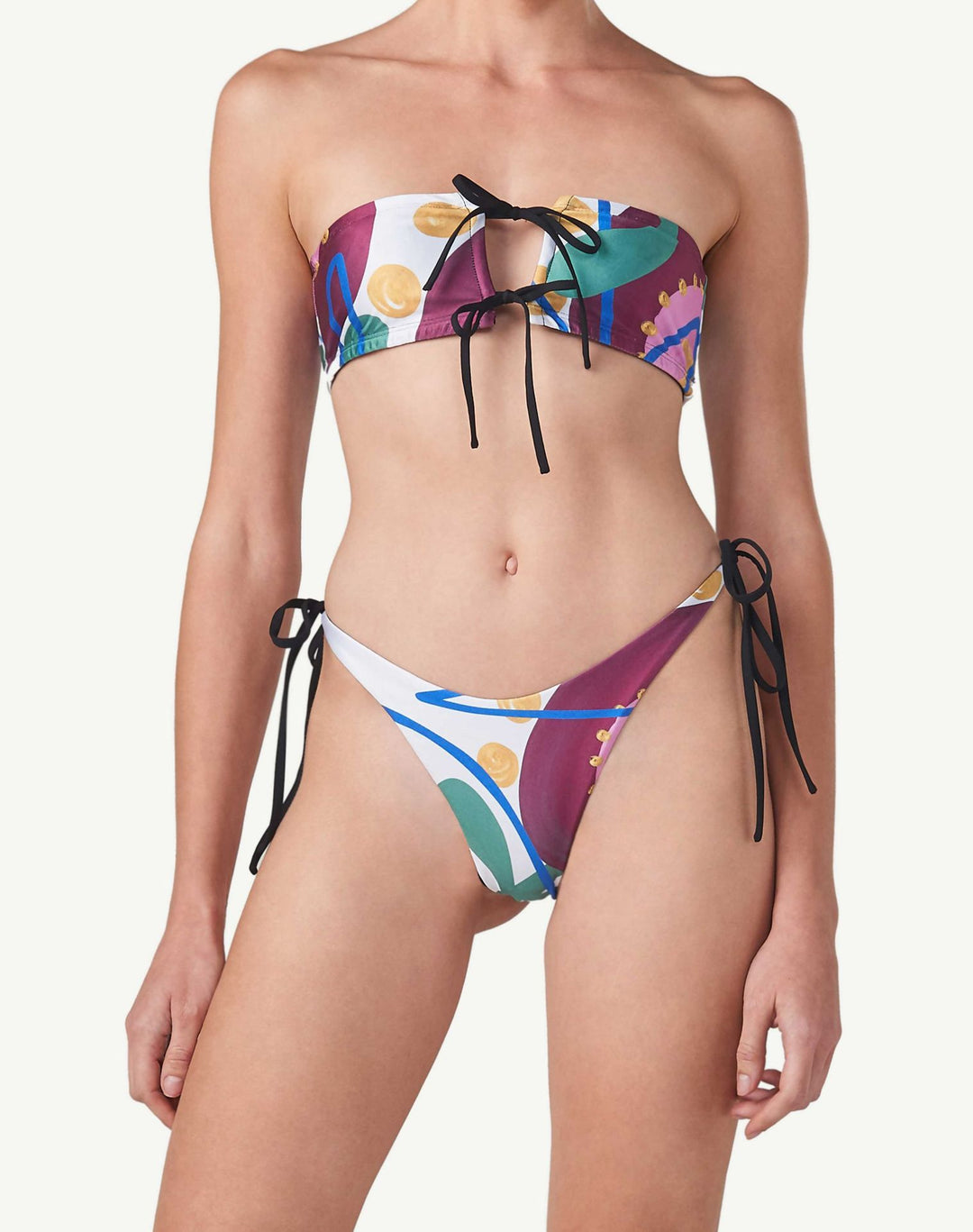 Damen Bandeau-Bikini mit stilvollem Bindesystem EB