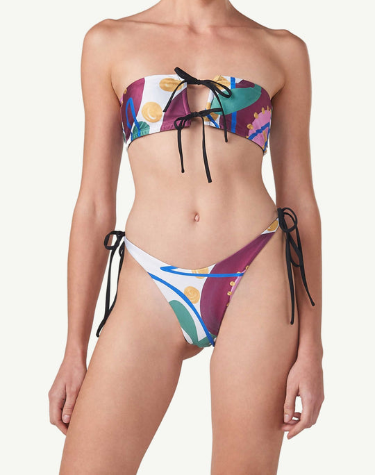 Damen Bandeau-Bikini mit stilvollem Bindesystem EB