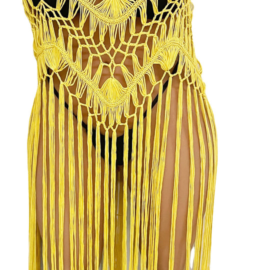 Damen Strandponcho mit Fransen EB