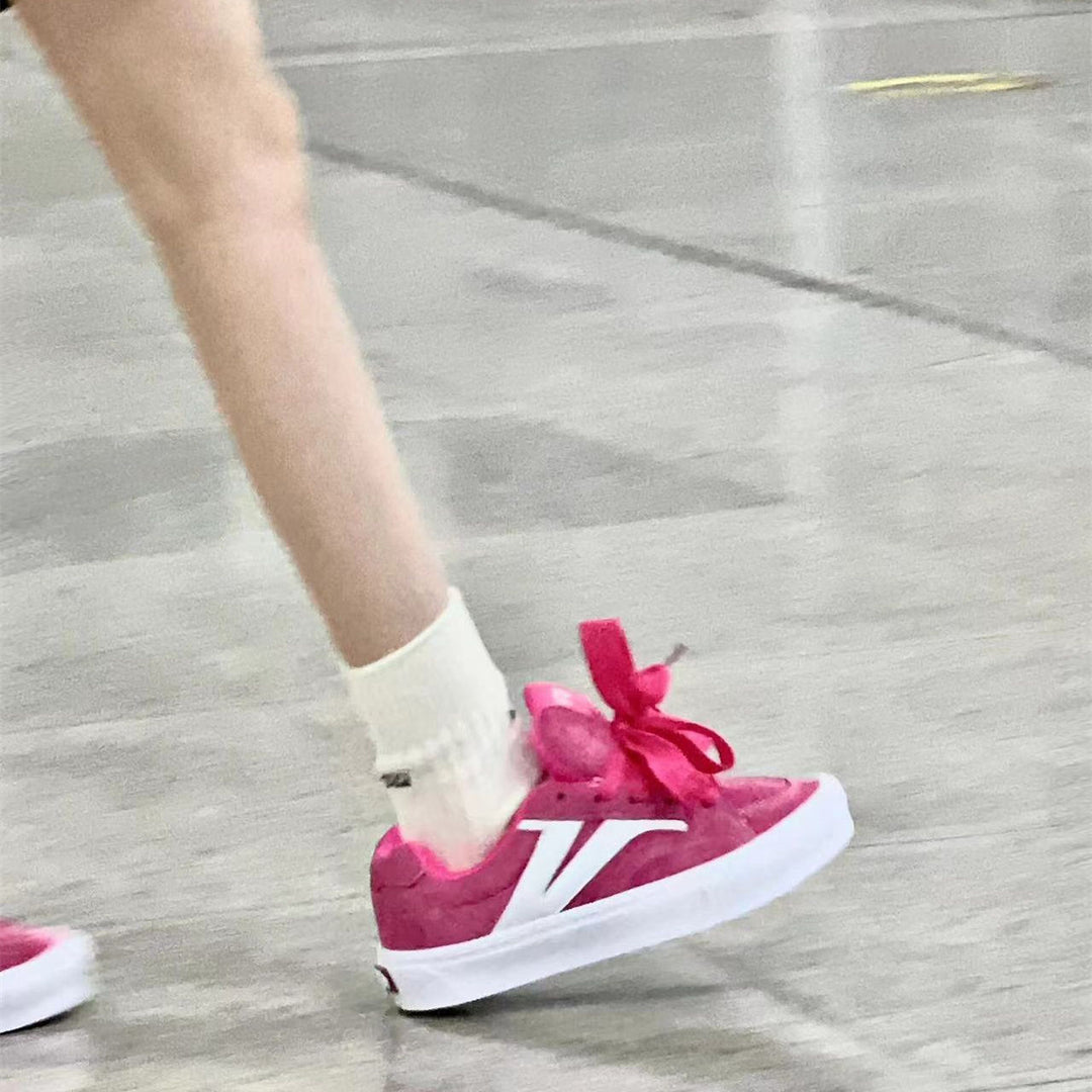 Damen Sneakers mit dekorativen Schleifen und komfortabler Sohle EB