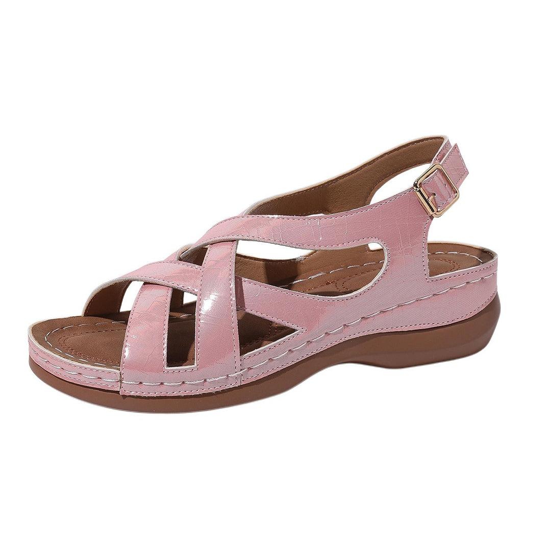 Damen Komfortable Sandalen mit verstellbarem Riemen und atmungsaktivem Obermaterial EB