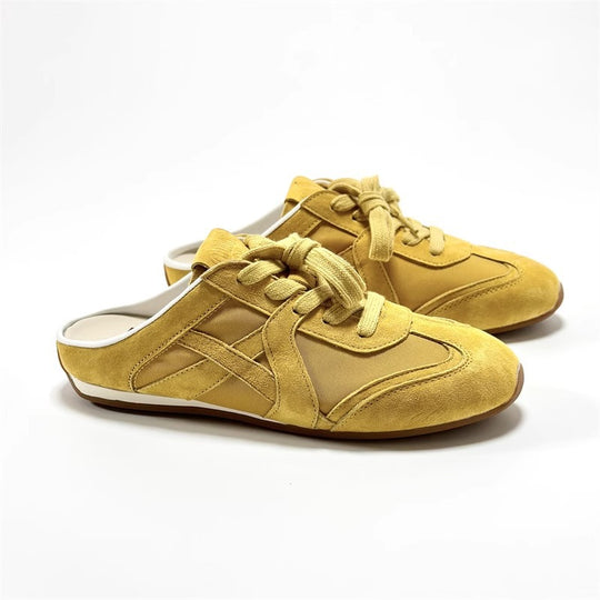 Damen Sneaker im lässigen Slipper-Stil mit atmungsaktivem Mesh und modischem Wildleder EB