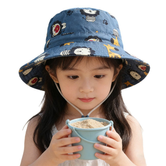 Unisex nan Kinder Sonnenhut mit verstellbarem Kinnband, breiter Krempe und fantasievollem Einhornprint  EB