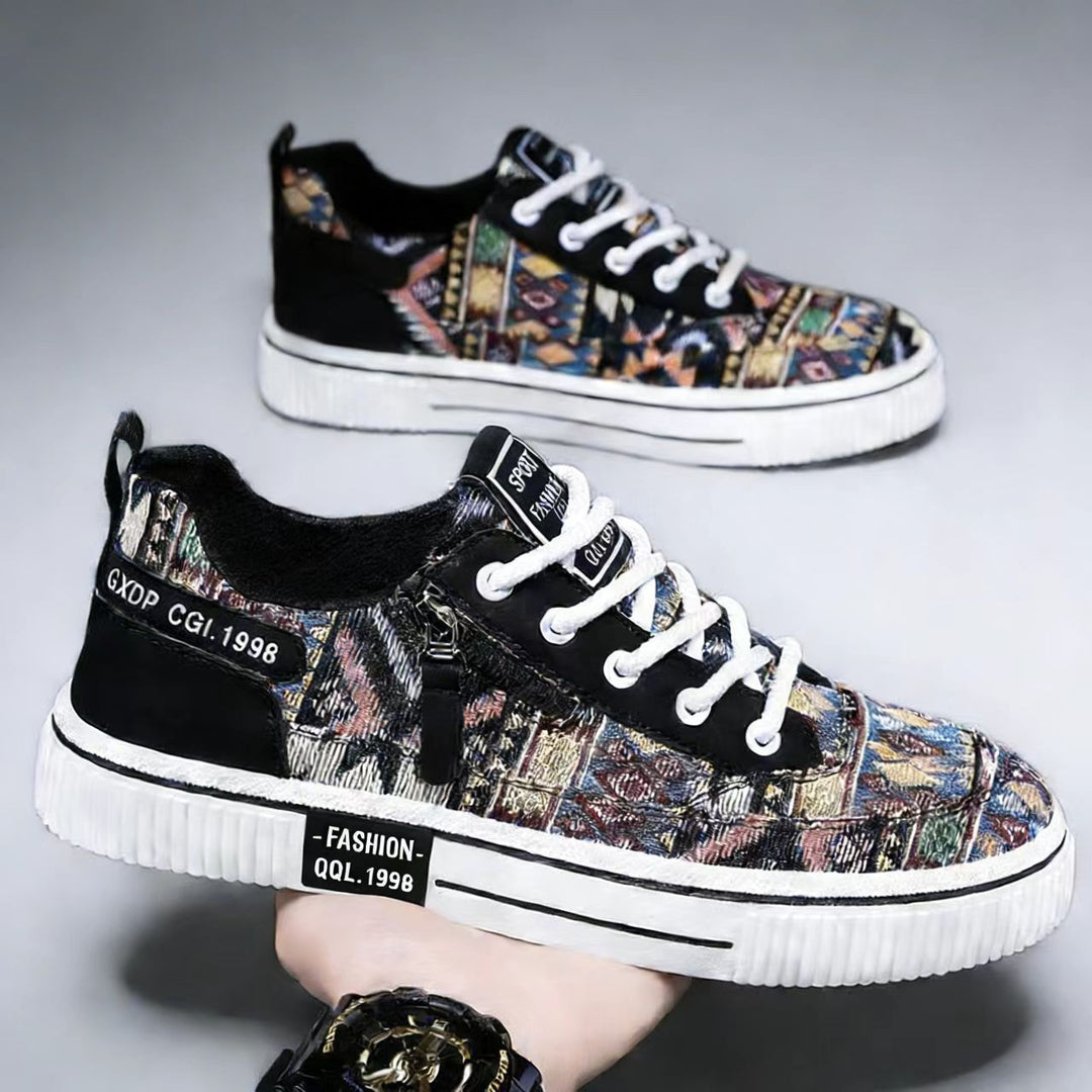 Damen Modische Sneakers mit einzigartigem Ethno-Muster und strapazierfähigem Obermaterial EB
