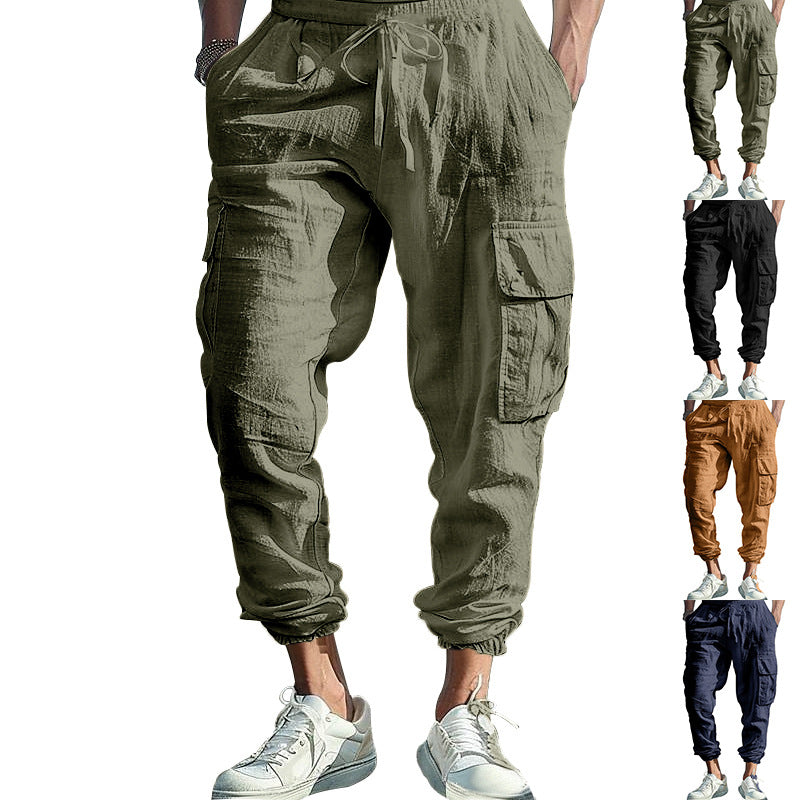Herren Cargo-Hose mit elastischem Bund und praktischen Seitentaschen EB