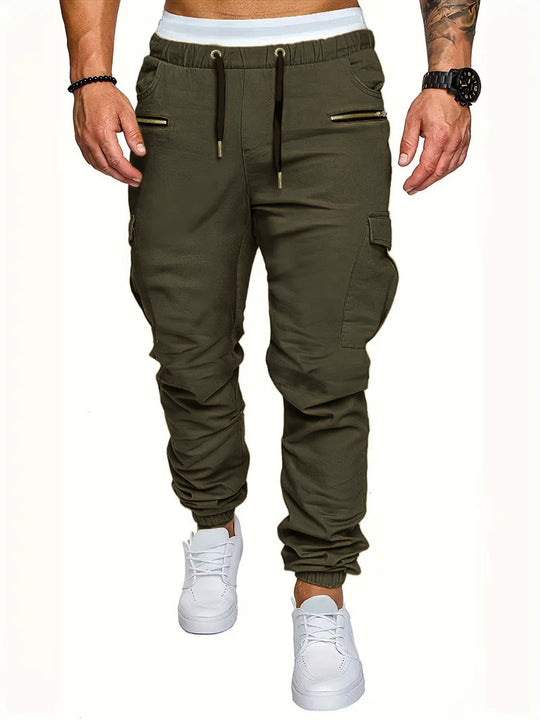 Herren Cargo-Jogginghose mit elastischem Bund und praktischen Reißverschlusstaschen EB