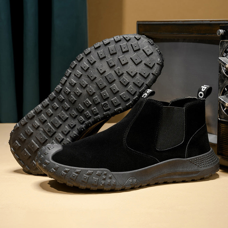 Damen Chelsea Boots mit rutschfester Profilsohle und flexiblem Schaft EB