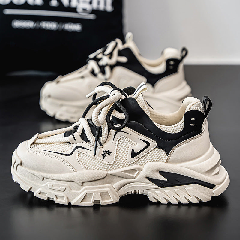 Damen Sportliche Chunky Sneakers mit atmungsaktiver Spitze und stoßdämpfender Sohle EB