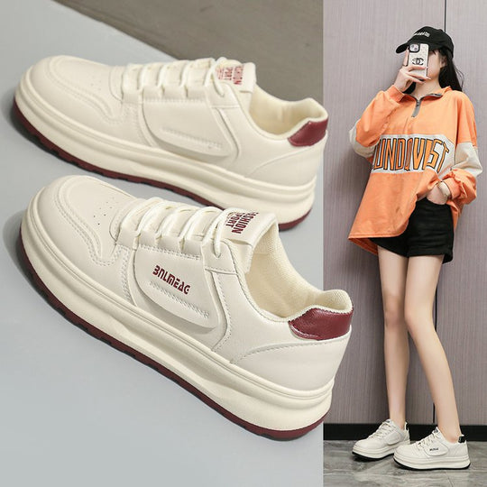 Damen modische Sneakers mit weichem Obermaterial und stoßdämpfender Sohle EB