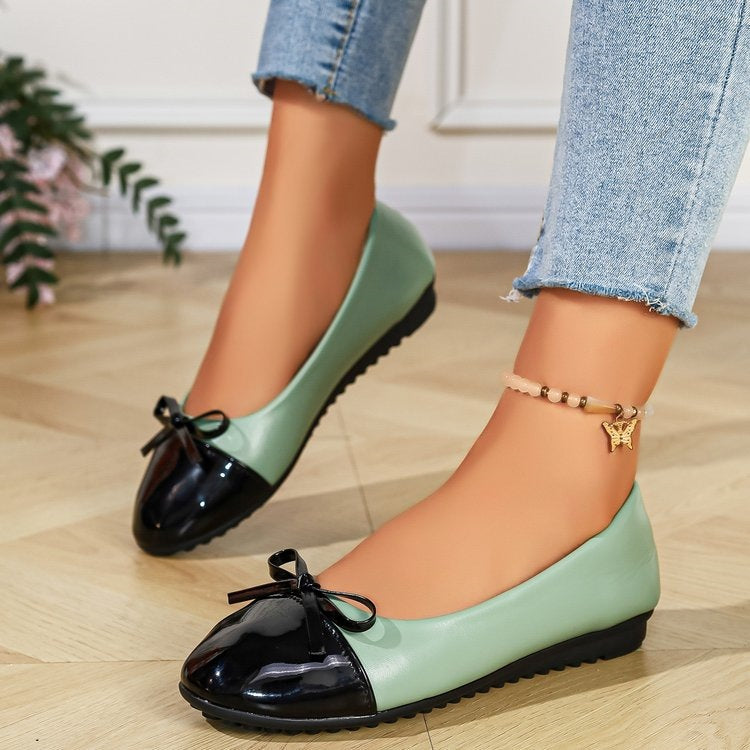 Damen Bequeme Ballerinas mit elegantem Schleifendetail EB