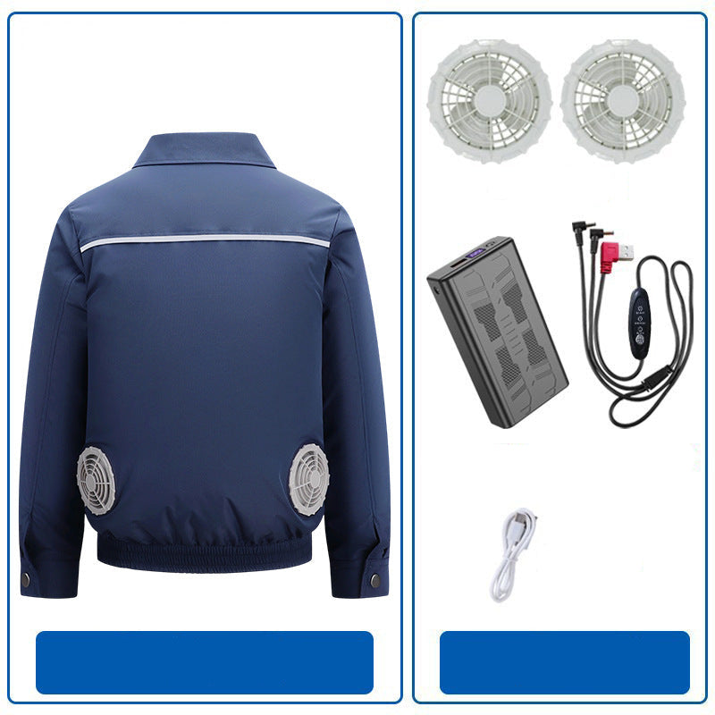 Herren nan atmungsaktive Kühljacke mit integrierten USB-Lüftern EB