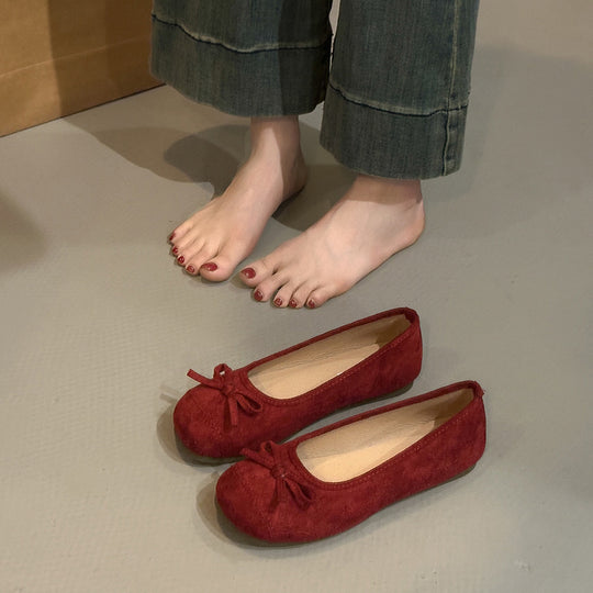 Damen Ballerina-Schuhe mit elegantem Schleifendetail EB